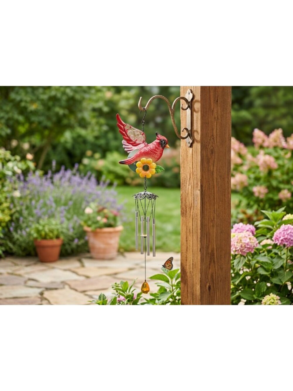 NWT Cardinal Memorial Wind Chimes Garden Decor Sympathy Gift Farmhouse Country
